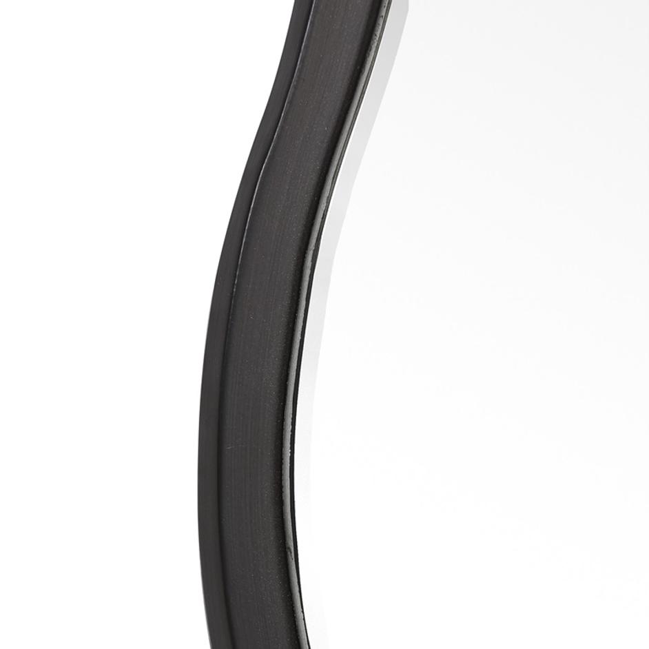 Aneta Black Round Mirror by Uttermost