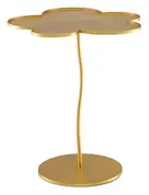 Fleur Small Accent Table In Gold Leaf by Currey & Company