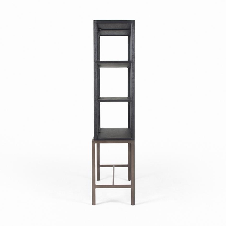 Spencer Curio Cabinet-Drifted Black by FOUR HANDS