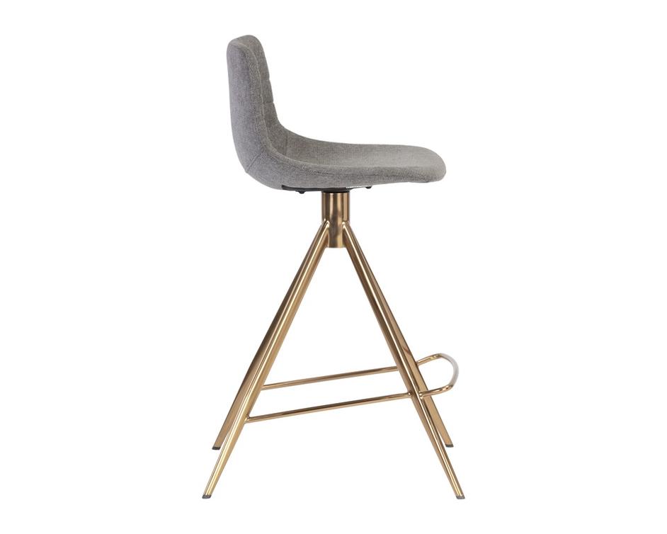 Andres Swivel Counter Stool - Belfast Koala Grey by Sunpan