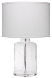 Napa Glass Table Lamp with Linen Shade by Jamie Young