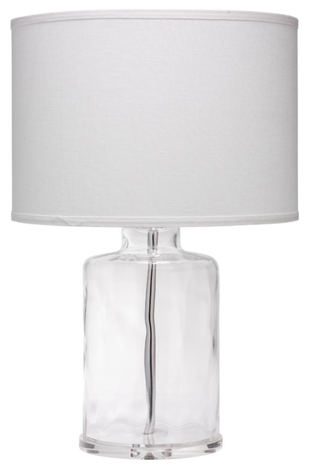 Napa Glass Table Lamp with Linen Shade by Jamie Young