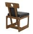 Buraco Teak Dining Chair with Gloss Finish and Black Leather Upholstery by Noir Furniture