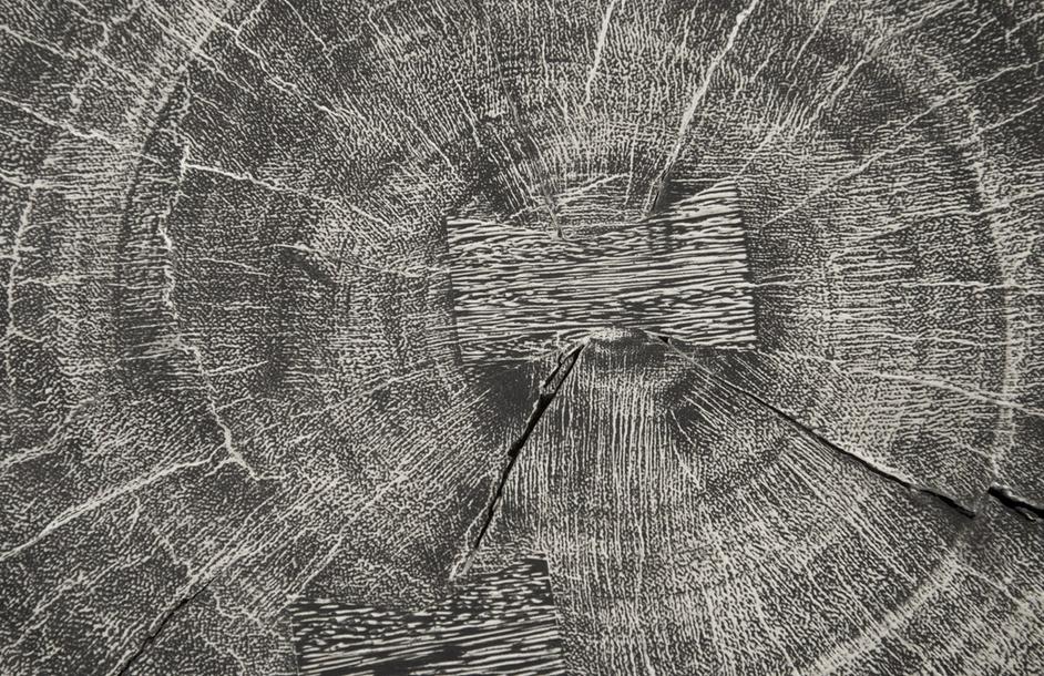 Curved Wood Stool, Thin, Gray Stone by PHILLIPS COLLECTION