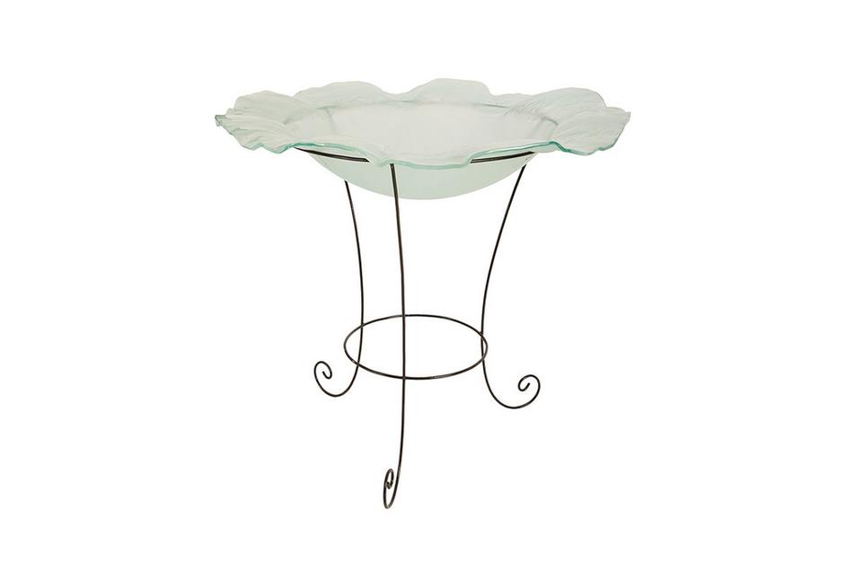 Frosted Glass Bowl on Stand, LG by PHILLIPS COLLECTION