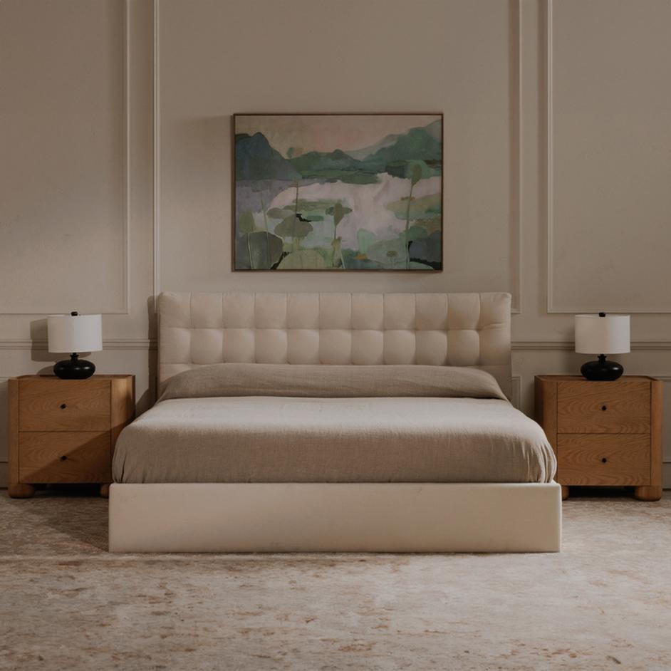 Sebastion Queen Storage Bed Cream by Moes Home