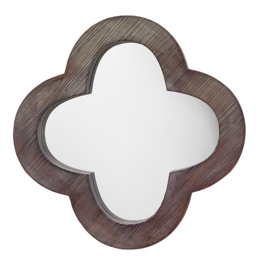 Clover Wood Wall Mirror, Grey Wash by Jamie Young
