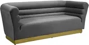 Clarence Sofa In Grey Velvet by Meridian Furniture