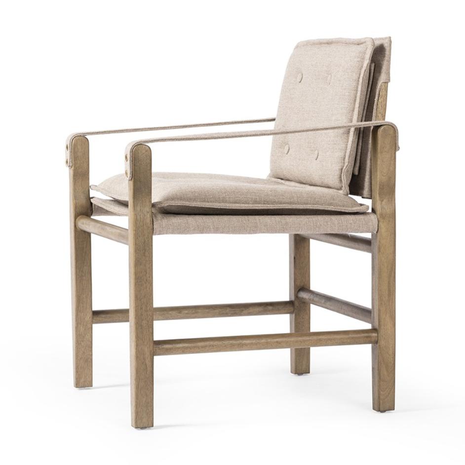 Lenz Dining Armchair In Alcala Taupe by Four Hands
