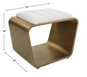 Hoop Small Gold Bench by Uttermost