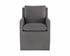 Glenrose Wheeled Dining Armchair - Effie Smoke by Sunpan