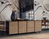 OMARI SIDEBOARD - LARGE - SUEDE LIGHT TAN LEATHER by Sunpan