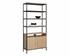 AMBROSE MODULAR BOOKCASE - LARGE - RUSTIC OAK - BLACK by Sunpan