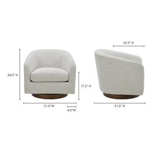 OSCY SWIVEL CHAIR SPLASHED WHITE by Moes Home