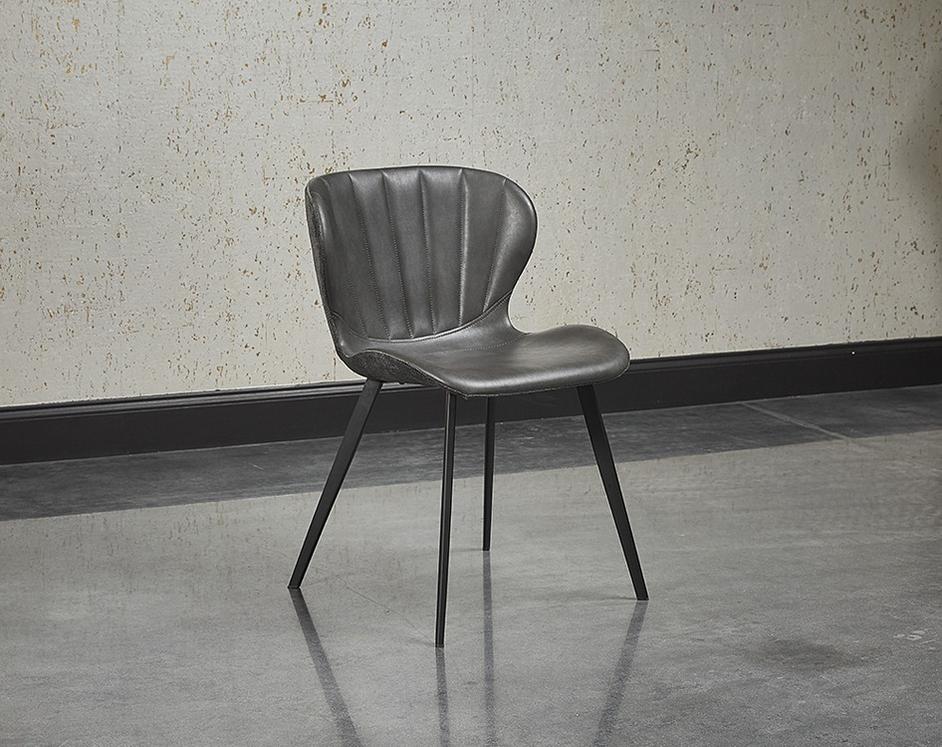 Arabella Dining Chair - Bravo Portabella / Polo Club Kohl Grey by Sunpan
