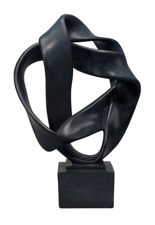 Intertwined Resin Decorative Table Object, Black by Jamie Young