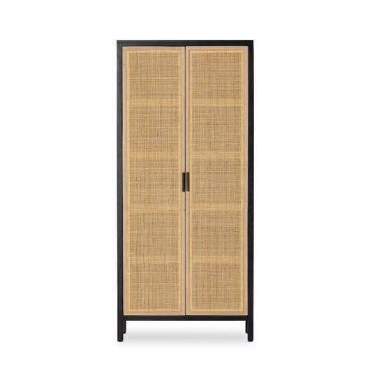 Caprice Tall Cabinet - Black Wash Mango by Four Hands
