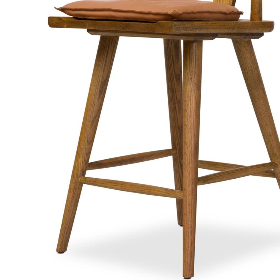 Ripley Bar + Counter Stool - Whiskey Saddle by Four Hands
