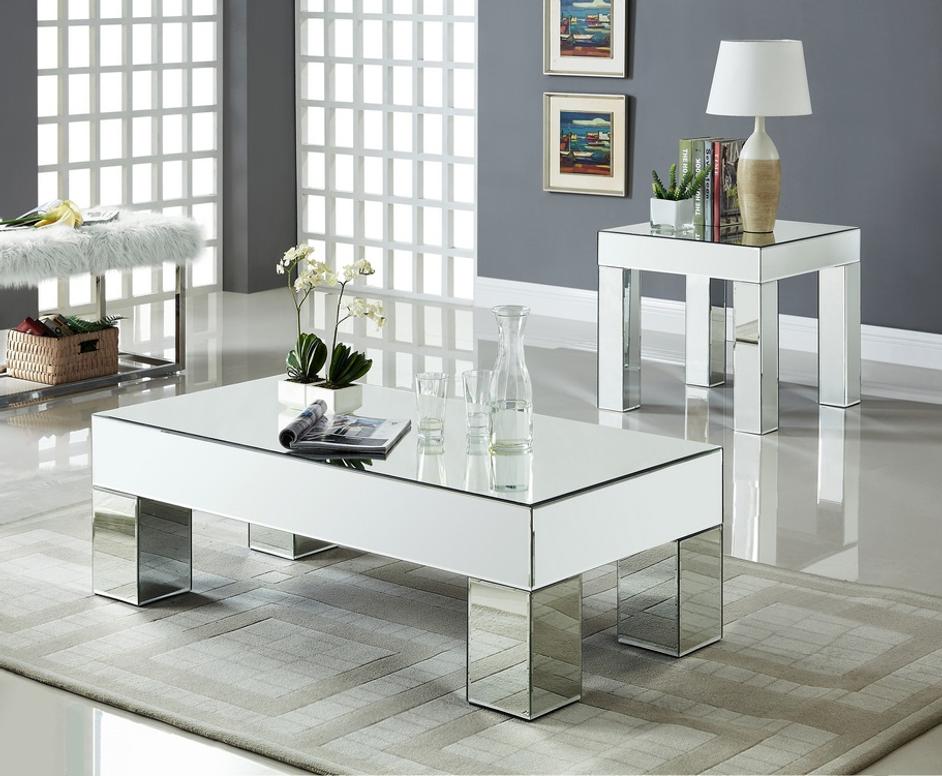 Kristi Coffee Table In Mirrored by Meridian Furniture