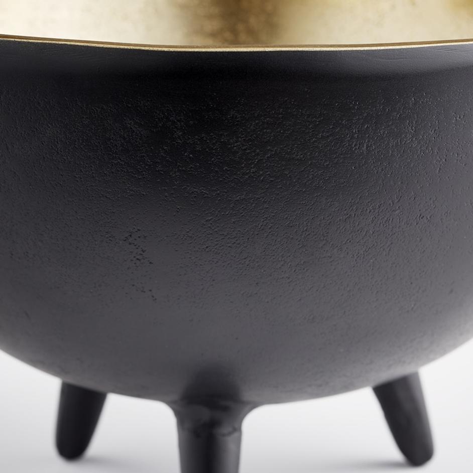 Inca Bowl in Matt Black and Gold by Cyan Design