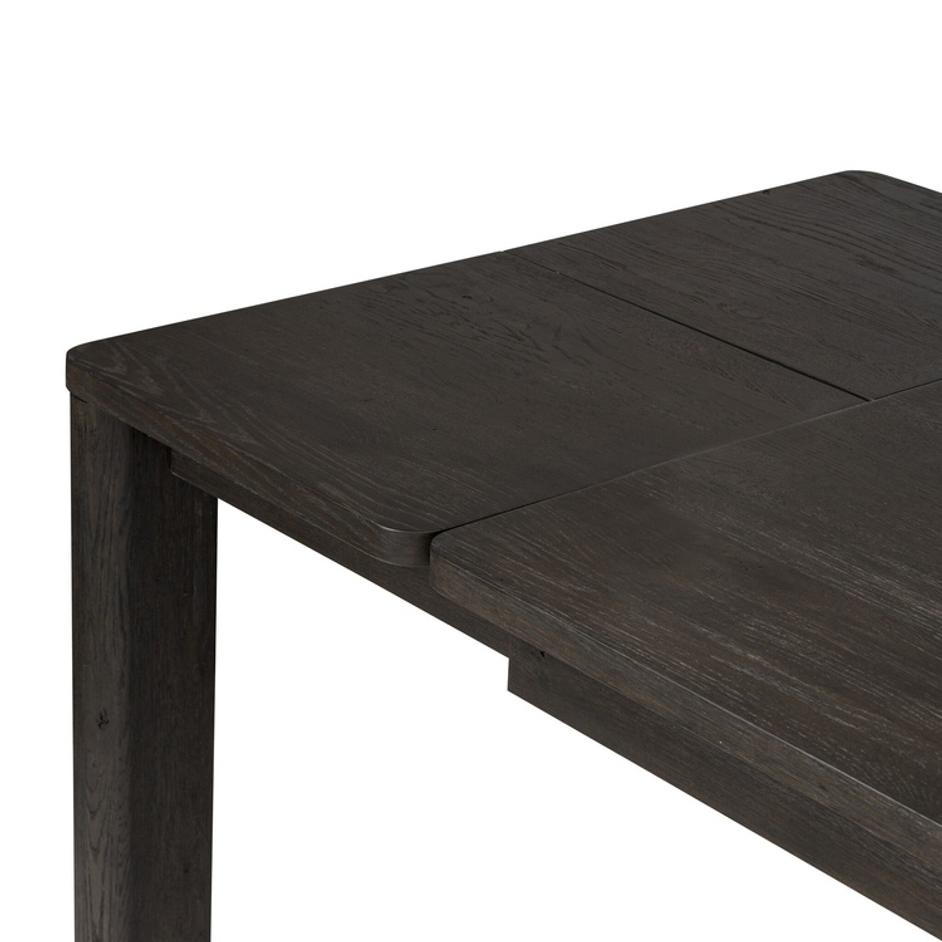 Noeline Double Extension Dining Table - Cracked Smoked Black Veneer by Four Hands