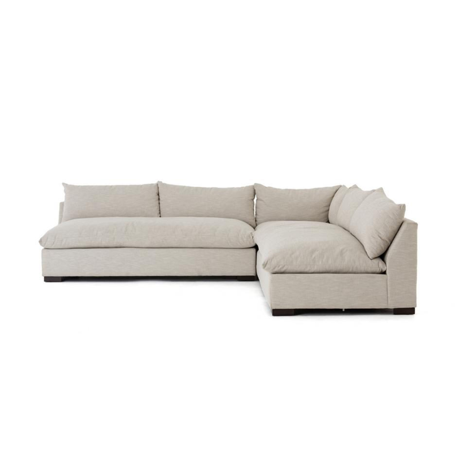 Grant 3 Piece Sectional-Oatmeal by FOUR HANDS