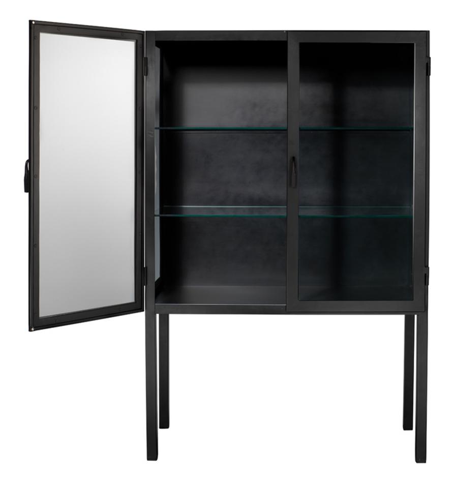 Chauncey Wide Curio Bar Iron Cabinet by Jamie Young