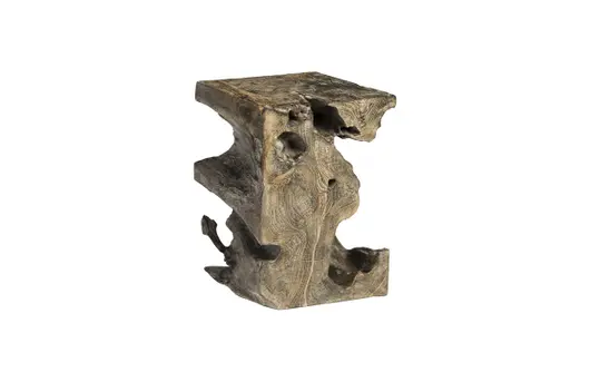 Black Wash Stool, Square by PHILLIPS COLLECTION