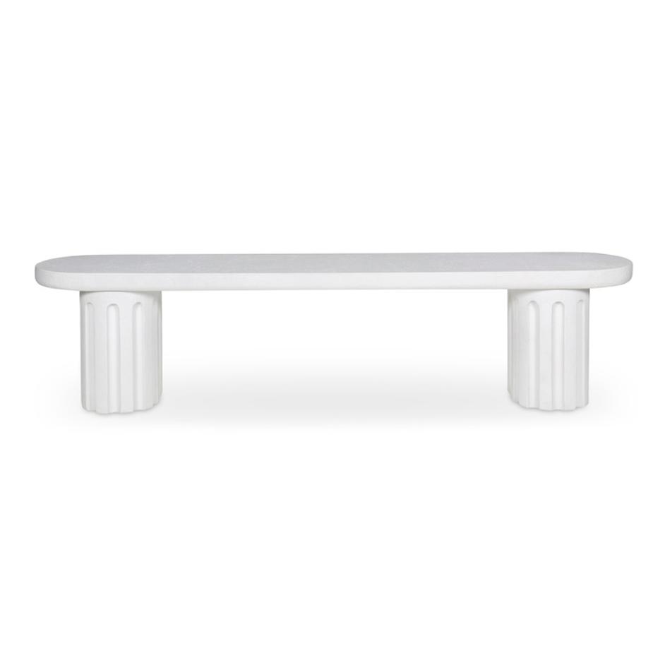 Eris Outdoor Dining Bench White by Moes Home