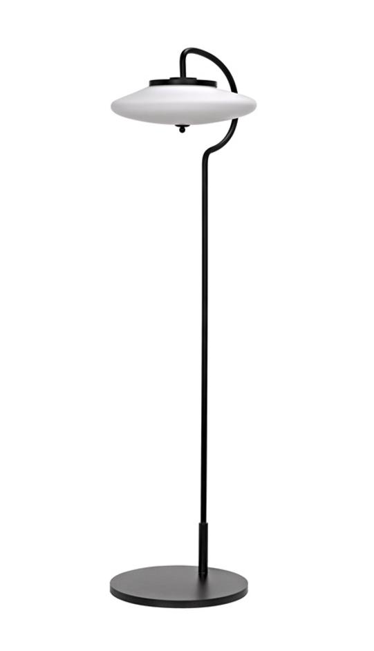 Lolibri Floor Lamp, Black Steel by Noir Furniture