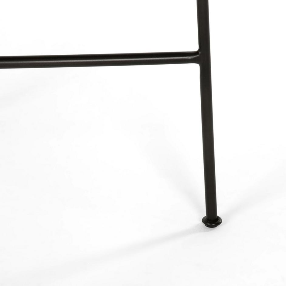 Wharton Bar Stool in Distressed Black by FOUR HANDS