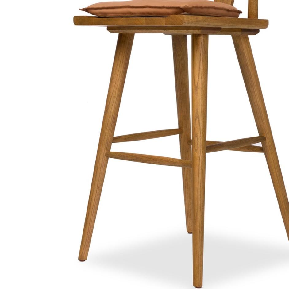 Ripley Bar + Counter Stool - Whiskey Saddle by Four Hands