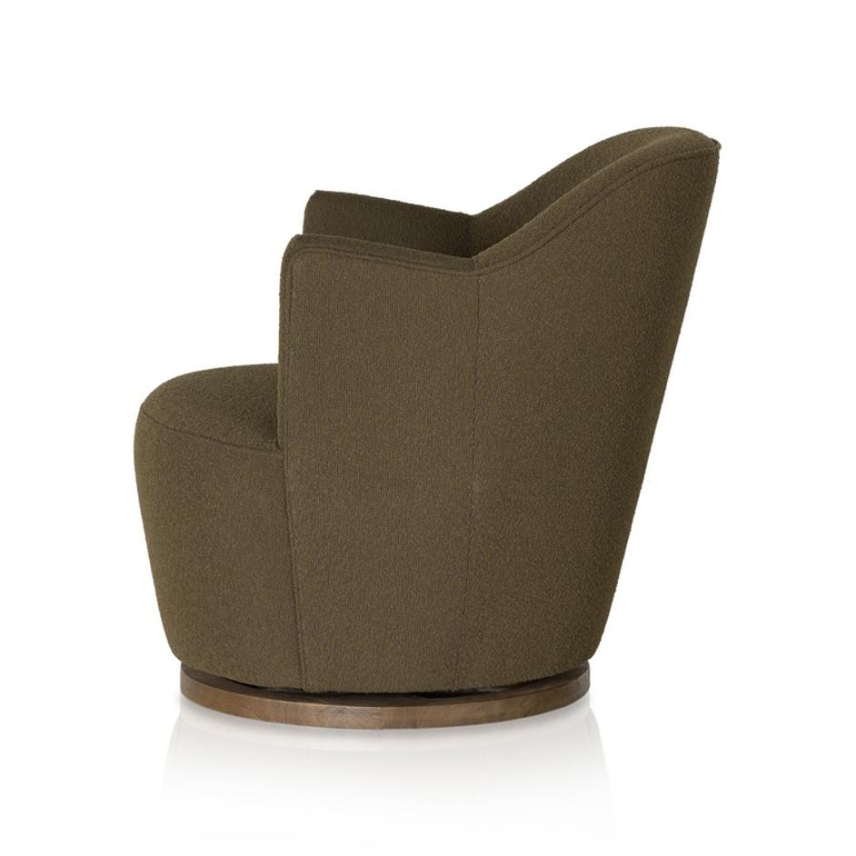 Aurora Swivel Chair - FIQA Boucle Olive by Four Hands