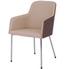 hudson contemporary armchair plywood/mb in cream leather by Nuans Design