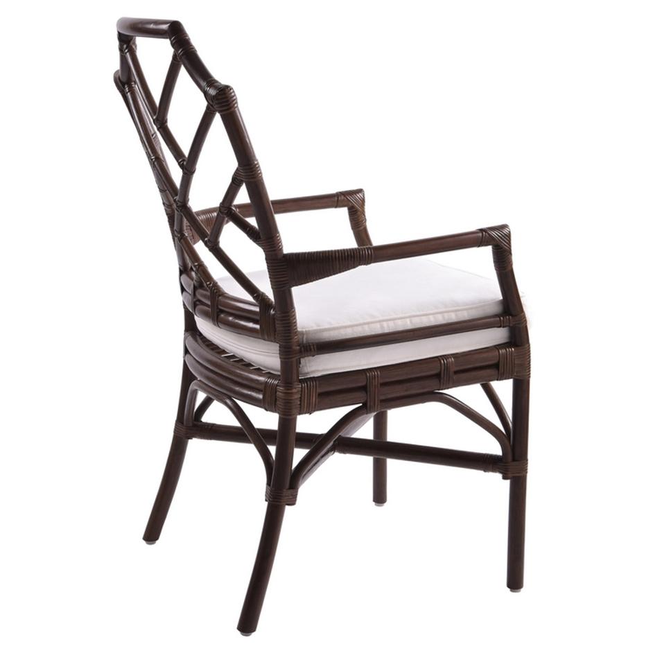 Kara Rattan Arm Chair In Paloma Brown by New Pacific Direct