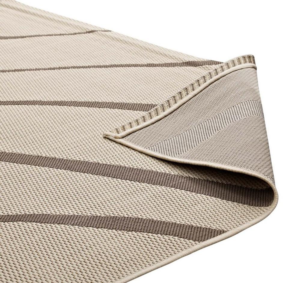 Hayter Swirl Abstract 5X8 Indoor And Outdoor Area Rug In Light And Dark Beige by Modway Furniture