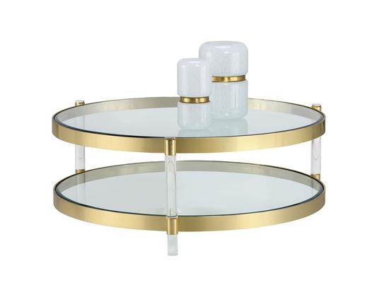 York Coffee Table - Brass by Sunpan