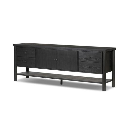 Roark Media Console - Ebony Oak Veneer by Four Hands