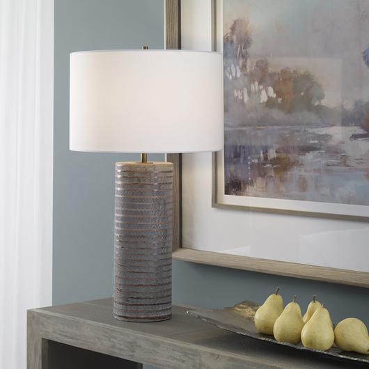 Monolith Gray Table Lamp by Uttermost