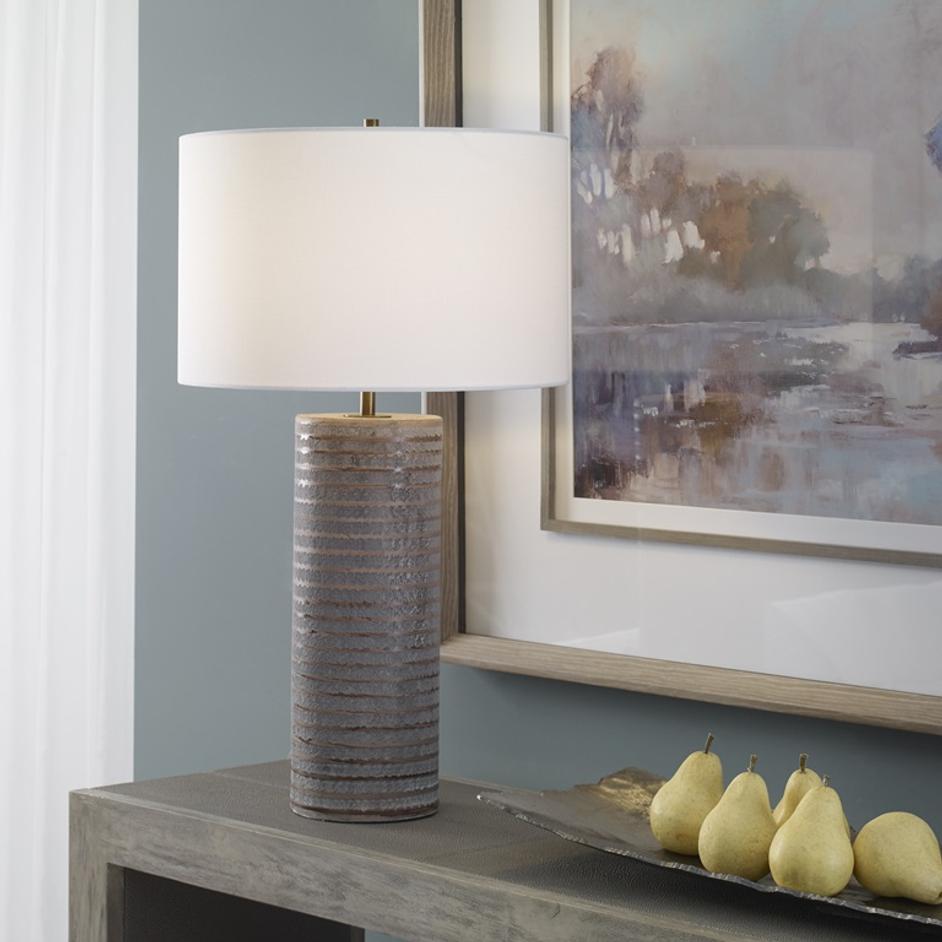 Monolith Gray Table Lamp by Uttermost