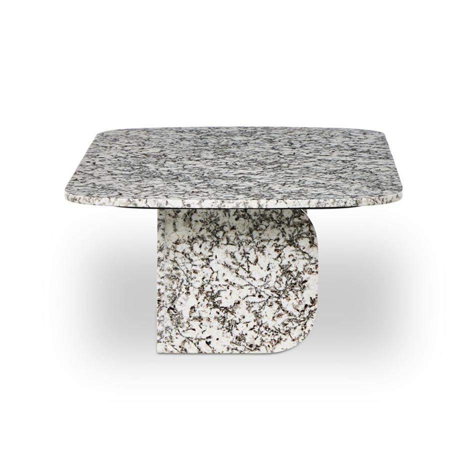 Ramone Coffee Table In Speckled Black Marble by Four Hands