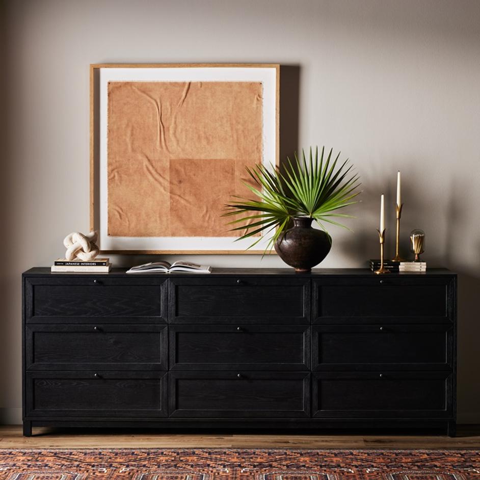 Millie 9 Drawer Dresser In Drifted Matte Bl by FOUR HANDS