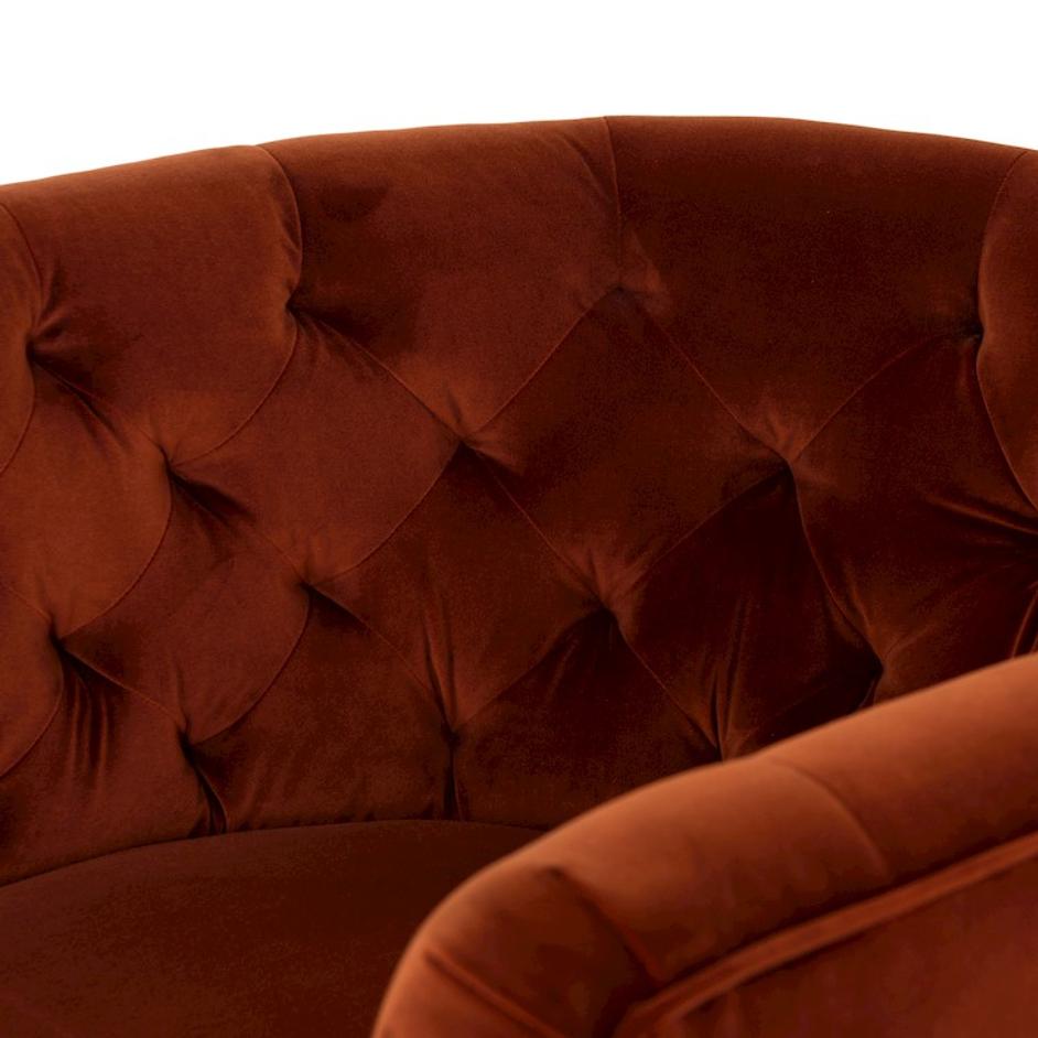 HANOVER TUFTED SWIVEL CHAIR-SAPPHIRE RUST by FOUR HANDS