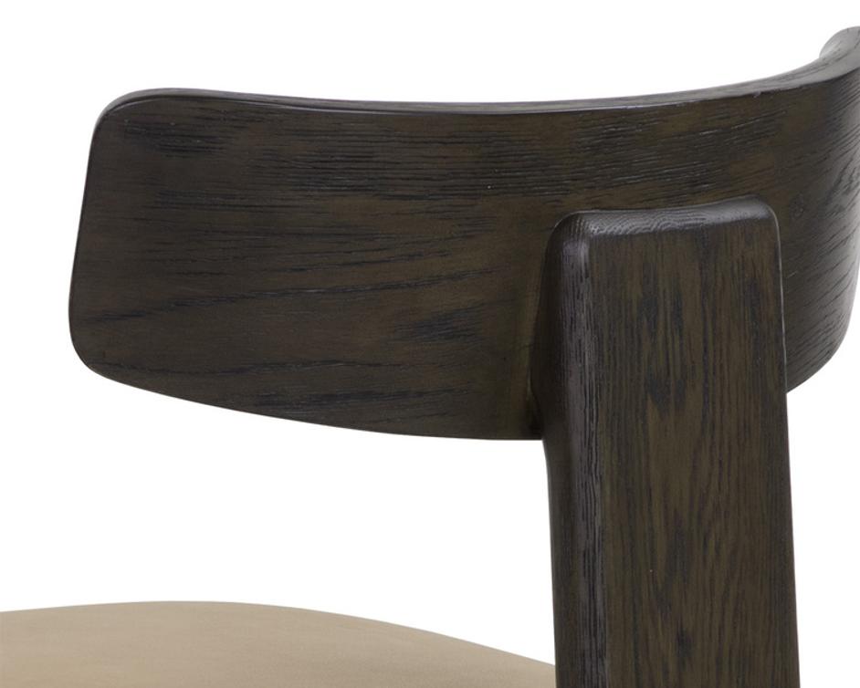 HORTON DINING CHAIR - DARK BROWN - SAHARA SAND LEATHER by Sunpan