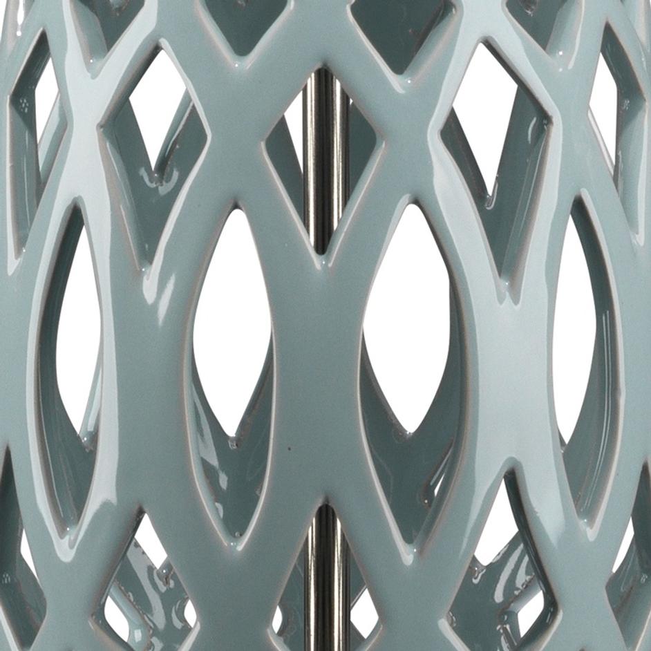 Filigree Ceramic Table Lamp, Blue by Jamie Young