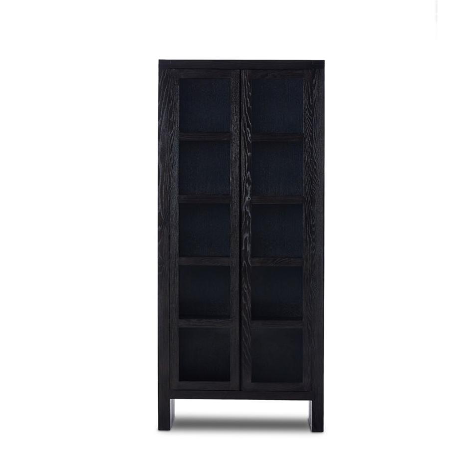 Warby Cabinet In Worn Black Veneer by Four Hands