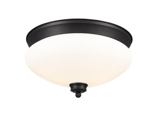 Amon 2 Light Flush Mount in Matte Black Finish by Z-Lite