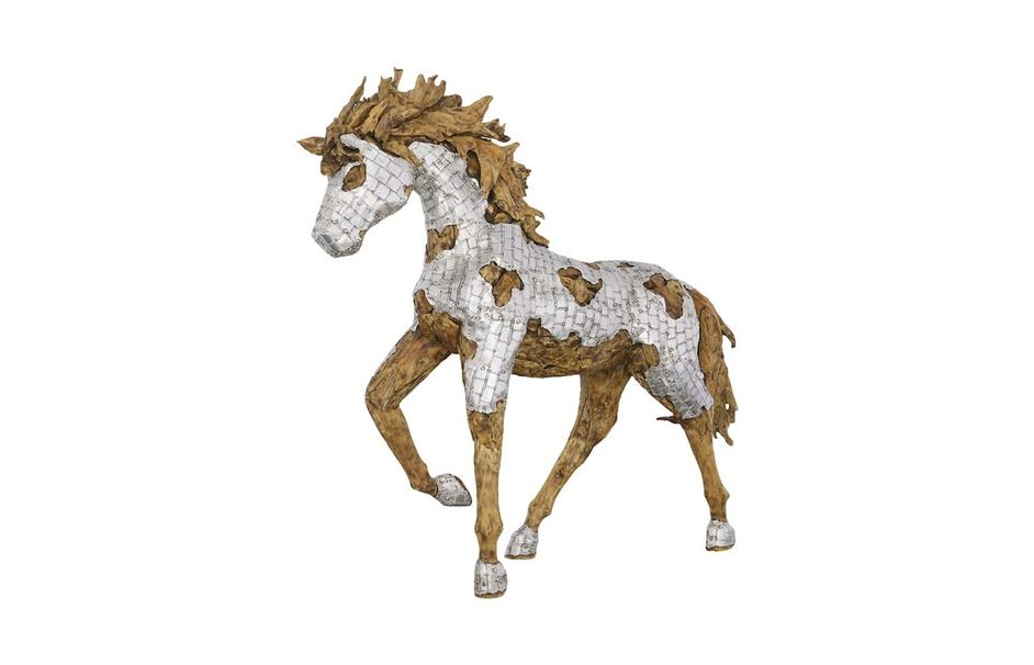 Mustang Horse Armored Sculpture, Galloping by Phillips Collection