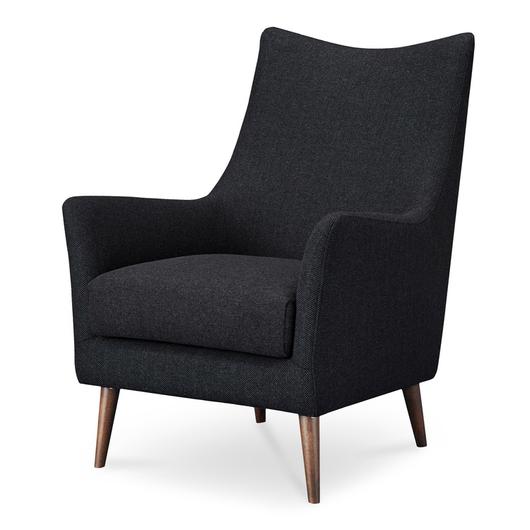 Fisher Armchair Wool Blend Charcoal by Moes Home