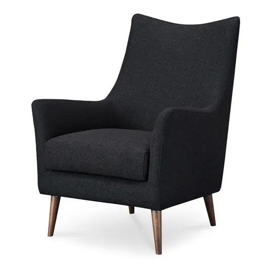 Fisher Armchair Wool Blend Charcoal by Moes Home